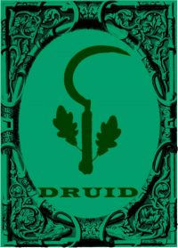Img of a ornate card with the DRUID logo.